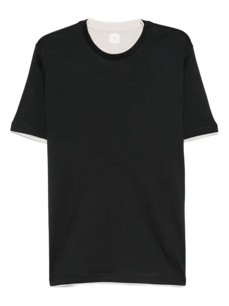 Tricou Eleventy cu decolteu rotund negru