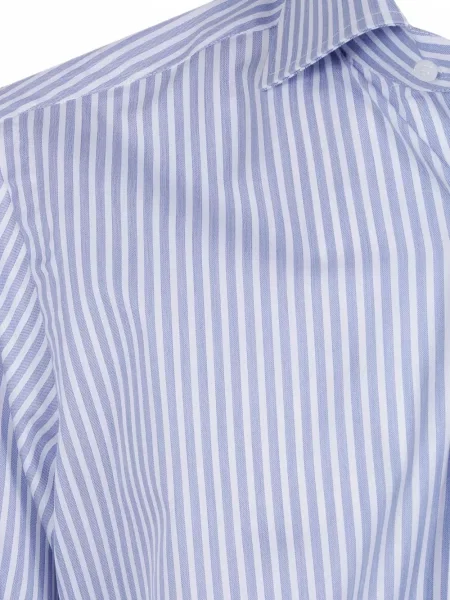 Lung cămașă Barba cu dungi albastru