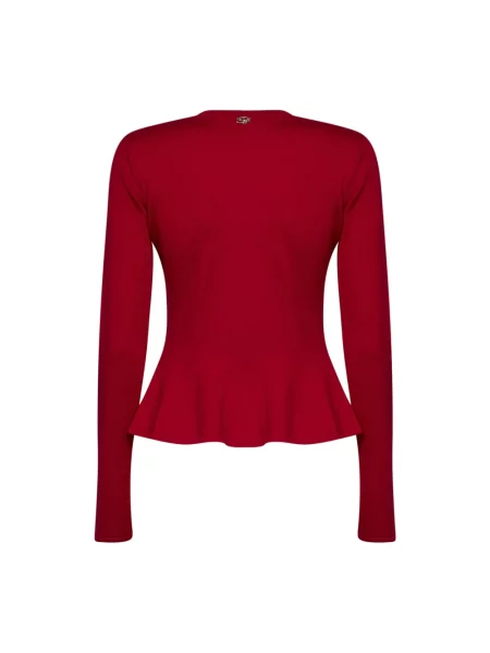 Sweter Blumarine skórzany czerwony