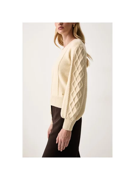 Pulover Armani Exchange de lână bej