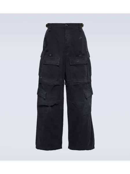 Pantaloni cargo Balenciaga din țesătură twill negru