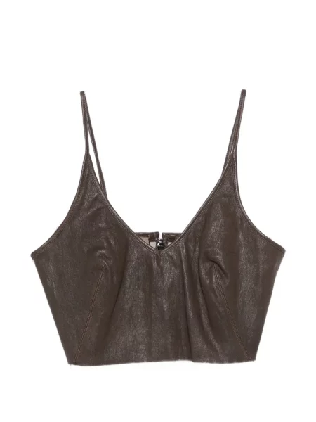 Top Rick Owens din piele maro