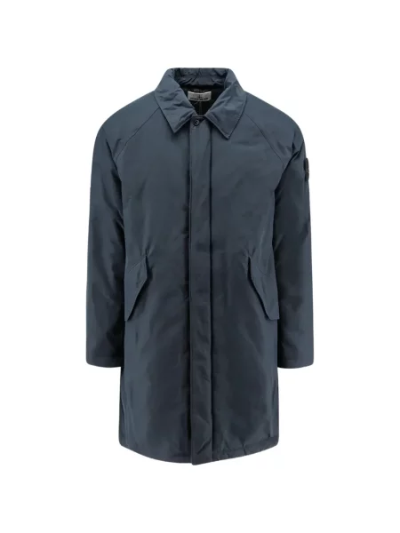 Lung palton Stone Island cu strasuri albastru