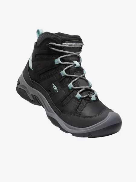 Dámske turistické topánky KEEN Circadia Mid Polar black/cloud blue čierna