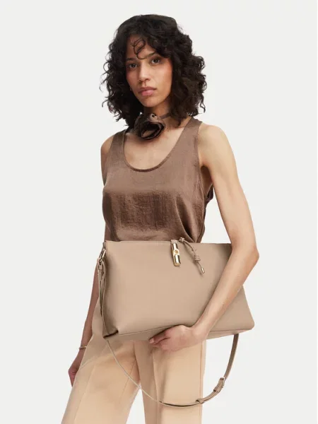 Τσάντα Furla Debby M CN μπεζ