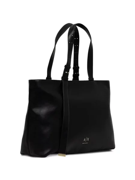 Презрамки шопинг чанта Armani Exchange с катарама черно