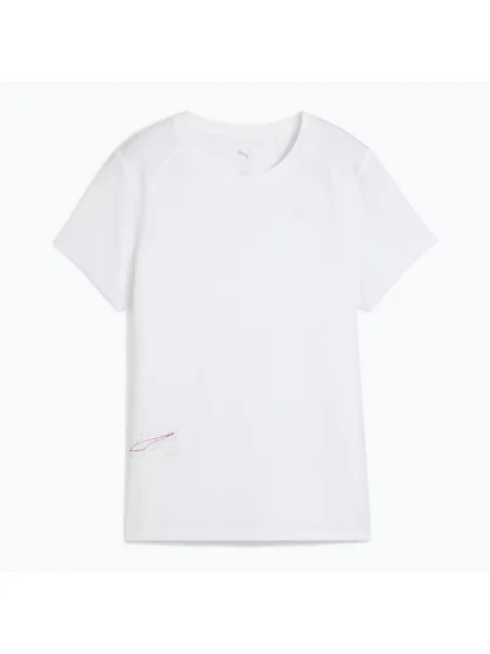 Tricou de alergare pentru femei PUMA Run Graphic Mesh Tee puma white alb
