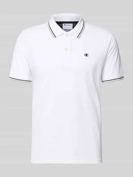 Koszulka polo o kroju slim fit z naszywanym logo Champion biała