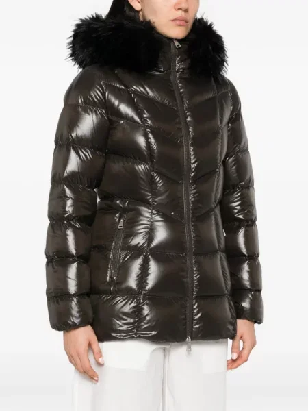 Matlasat geacă Moncler verde