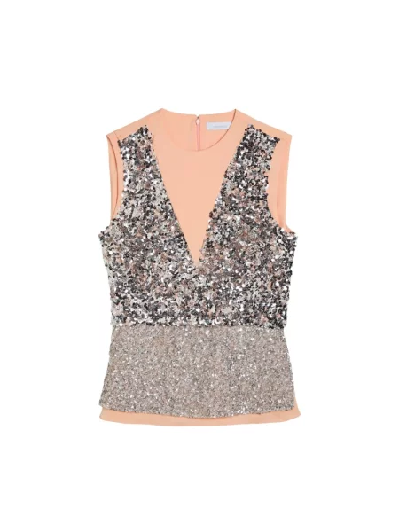 Wielobarwność bluzka Rabanne z cekinami z dżerseju