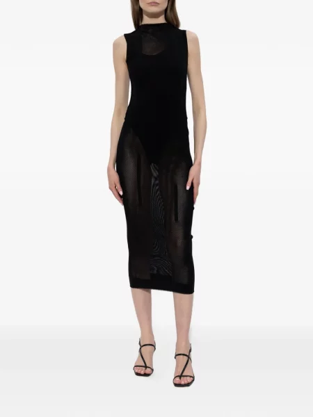 Rochie midi Issey Miyake fără mâneci negru