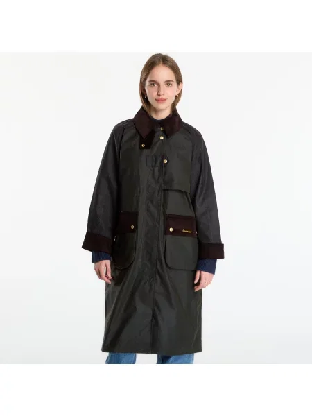 Bunda Barbour Checked Kirklees Wax Jacket Fern/ Classic/ Shadow Classic XS