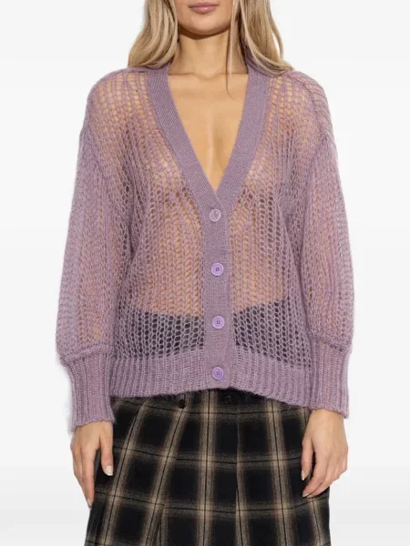 Cardigan The Attico tricotate violet