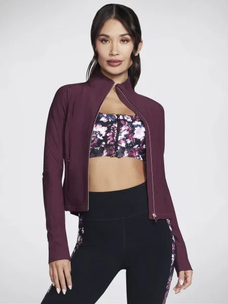 Кофта Skechers GO Flex Rib нейлон/спандекс бордовий