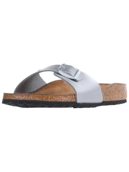 Pantofle Birkenstock stříbrné