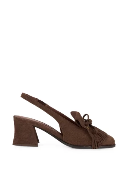 Pantofi loafer Etro din piele de căprioară slingback maro