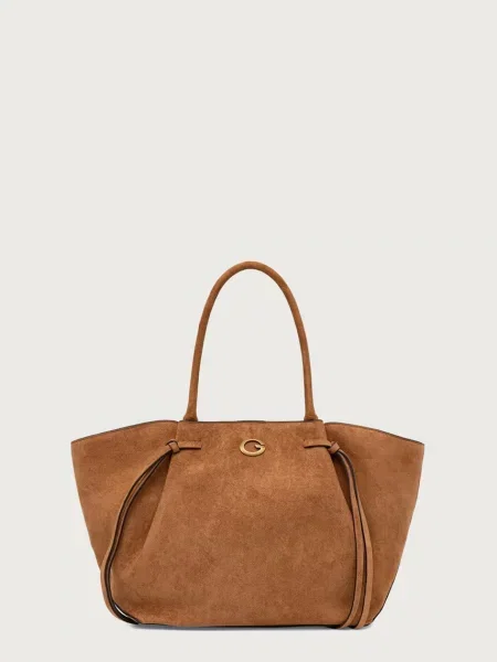 Geantă shopper Guess maro