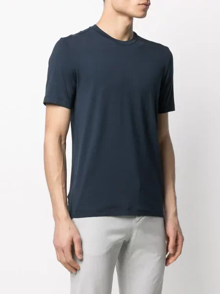 Tricou Cruciani cu decolteu rotund albastru