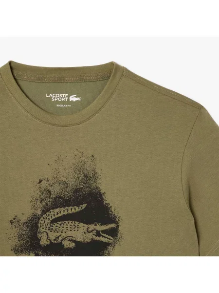 Lacoste Sportowy T-Shirt Ultra Dry zielona