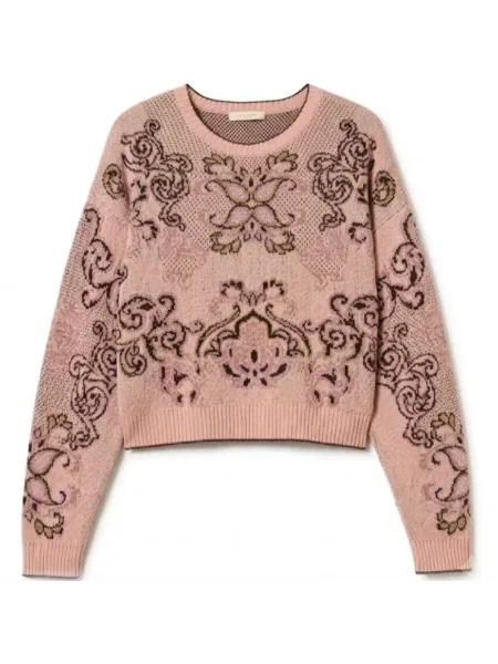 Sweter Twinset pomarańczowy
