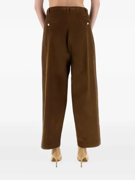 Samt hlače Moschino Jeans smeđa