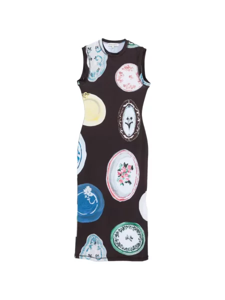 Rochie midi Stine Goya până la genunchi de costum maro