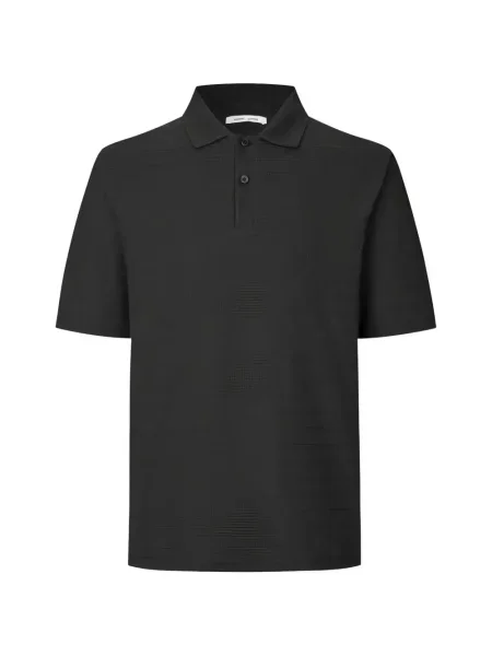 Tricou polo Samsøe Samsøe negru