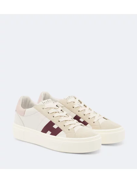 Sneakerși Hogan din piele bej