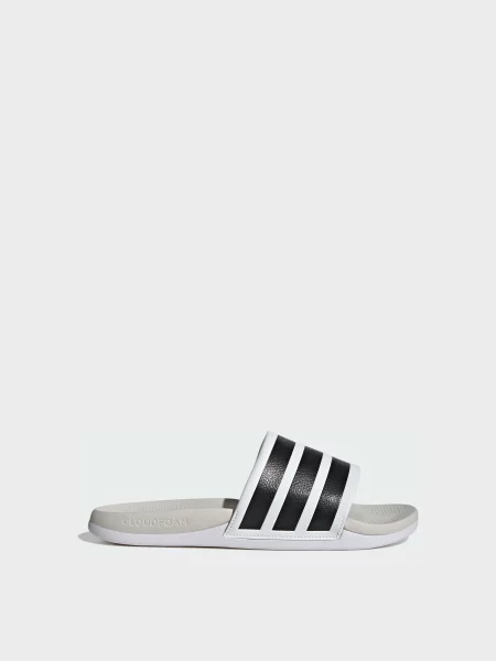 Синтетический шлепанцы Adidas белые