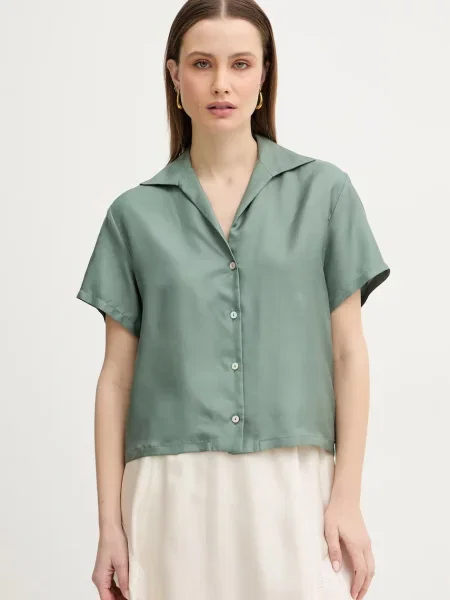 Svilena srajca Marella MLMSEGNALE zelena