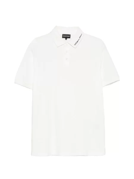 Polo Emporio Armani με αυτόγραφο λευκό
