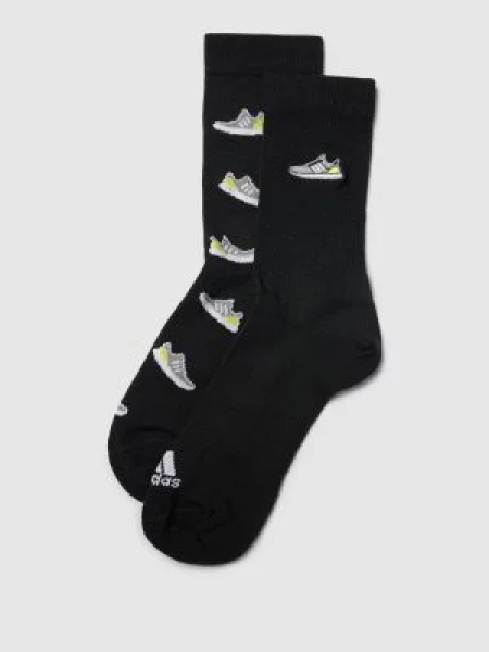 Skarpety długie z nadrukiem z motywem Adidas Originals czarne