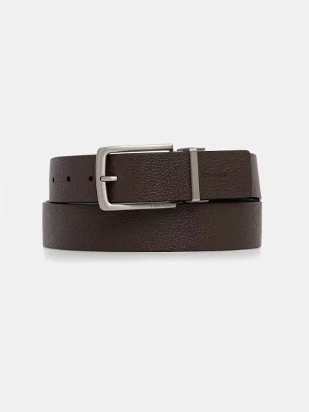 Calvin Klein dvostranski pas usnjeni rjava