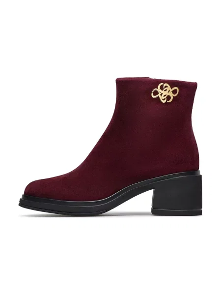 Buty do kostki Loriblu zamszowe czerwone