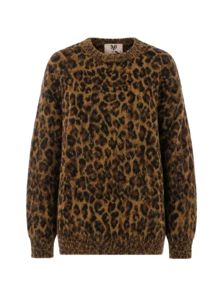Pulover Aniye By zdrențuiți cu model leopard maro