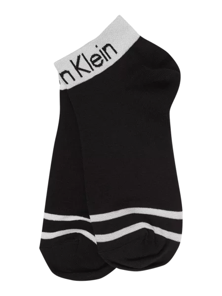 Skarpetki stopki w zestawie 2 pary Calvin Klein czarne