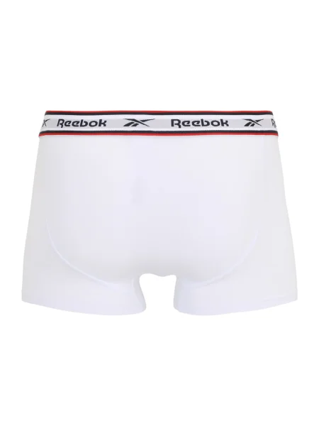 Reebok Boxerky Barlow sivá melírovaná / červená / čierna biela