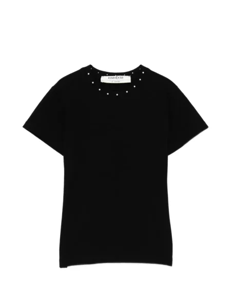 Tricou Kimhēkim cu perle negru