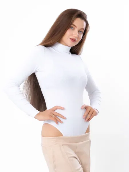 Боді Носи своє бавовна/поліестер білий