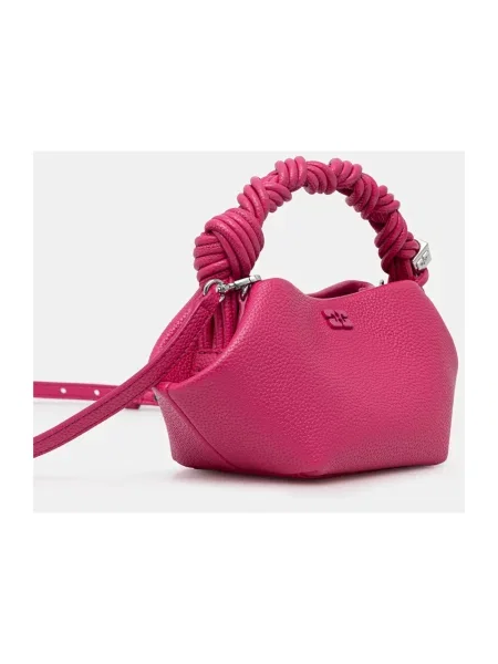 GANNI Bou Mini torebka crossbody z imitacji skóry różowa