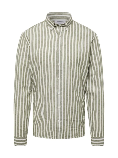 Lindbergh Košile olivová bílá