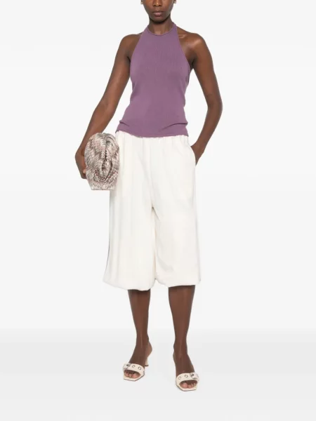 Top Christopher Esber cu gât halter violet