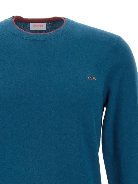 Pulover Sun68 cu decolteu rotund albastru