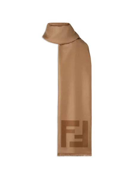Šal Fendi na rese smeđa