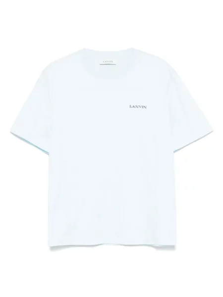 Tricou Lanvin cu broderie albastru