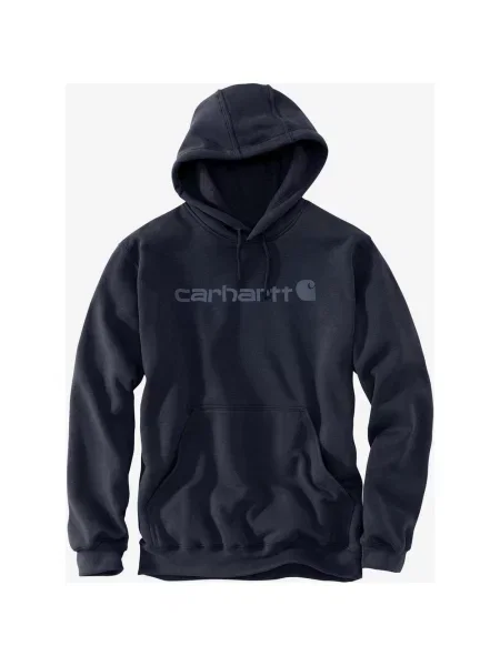 Bluza z kapturem Carhartt Marquette Logo granatowy S niebieska