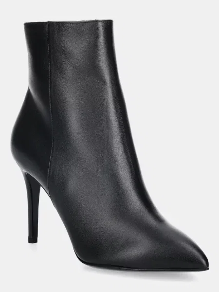 Кожени боти Pollini с тънък черно