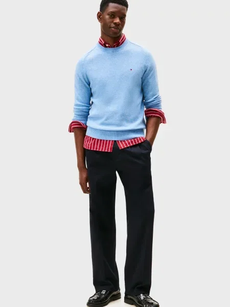 Шерстяной свитер Tommy Hilfiger голубой