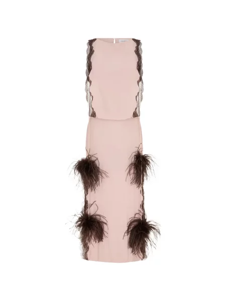 Rochie midi 16arlington cu pene roz