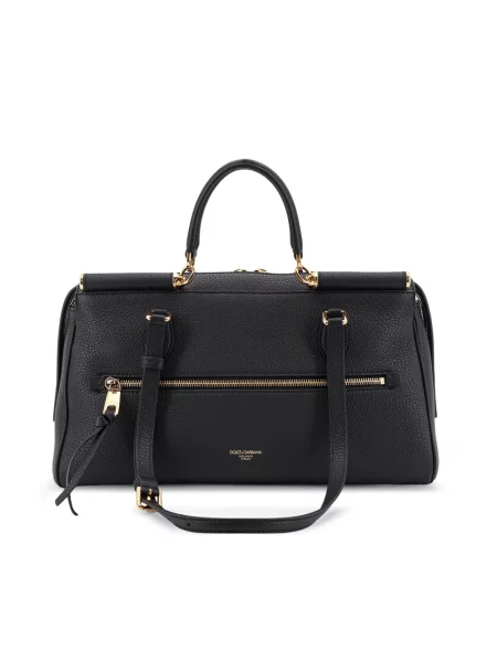Torebka Dolce And Gabbana skórzana biznesowa czarna